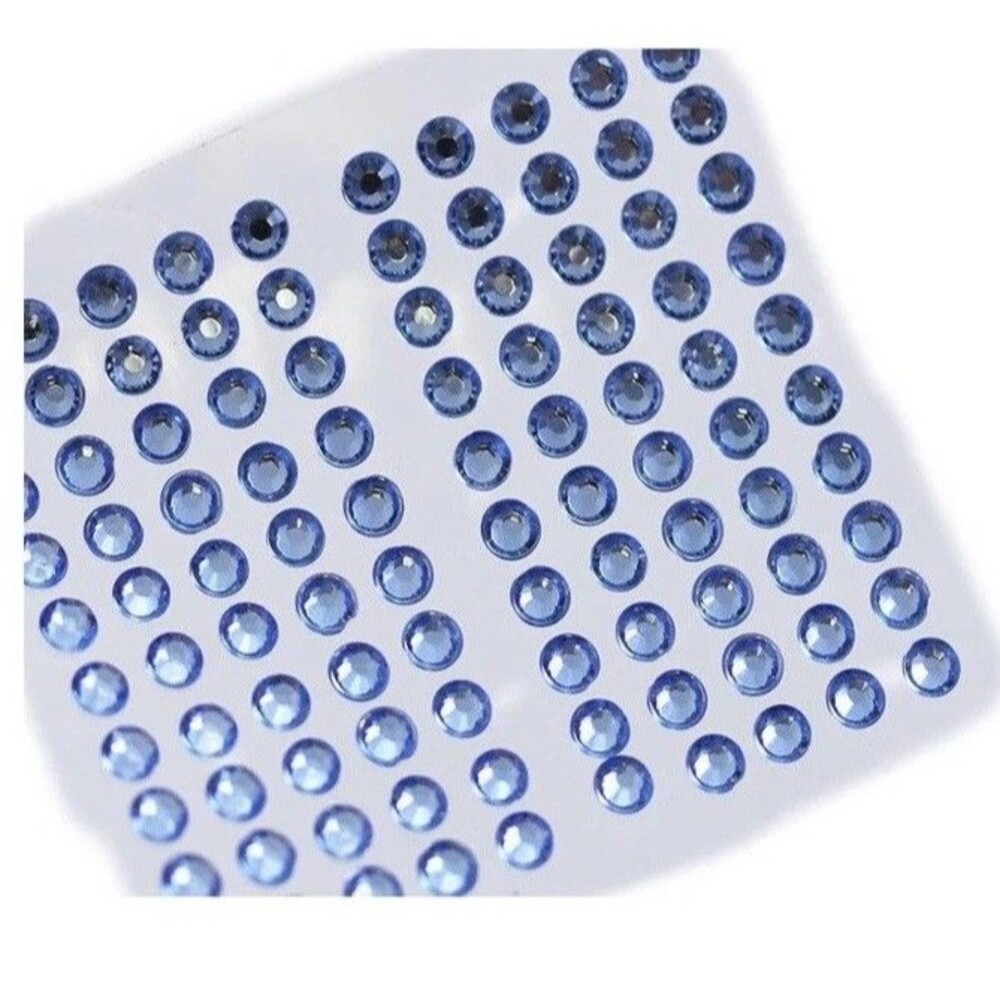 Light Blue Sapphire Self Adhesive Acrylic Craft/Face Gems 4mm 6mm 8mm (480 pcs)